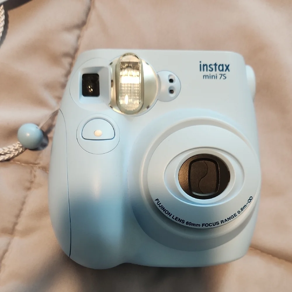 Instax Light Blue Instant Camera with Case